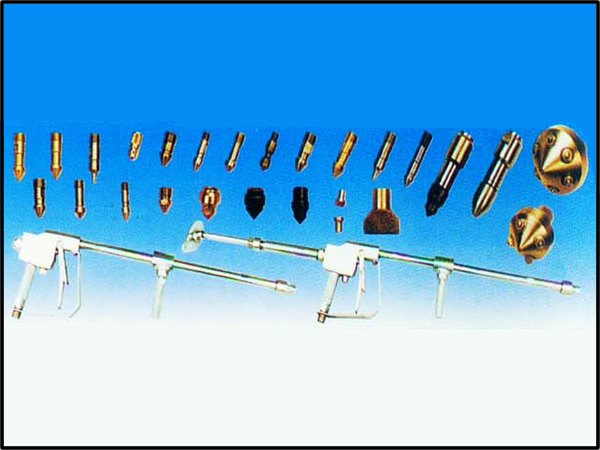 灵活作业配备的各种喷头喷枪